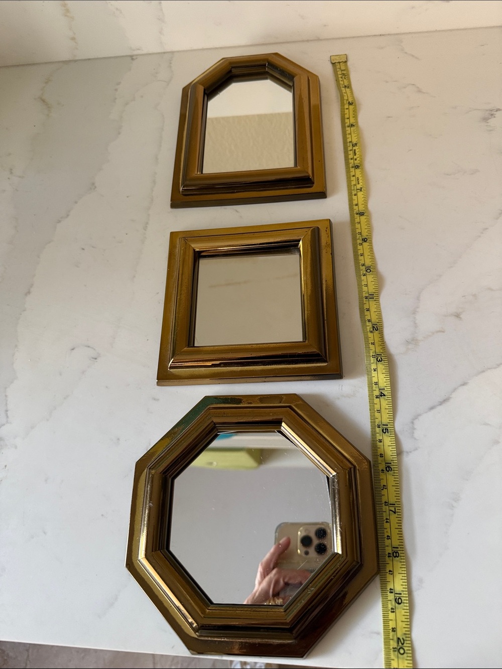Vintage Burwood Small Decorative Mirrors Set of 3 1987 - Picture 8 of 8